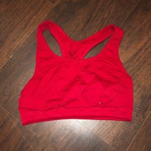 Red champion sports bra